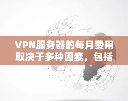 VPN服务器的每月费用取决于多种因素，包括但不限于以下内容